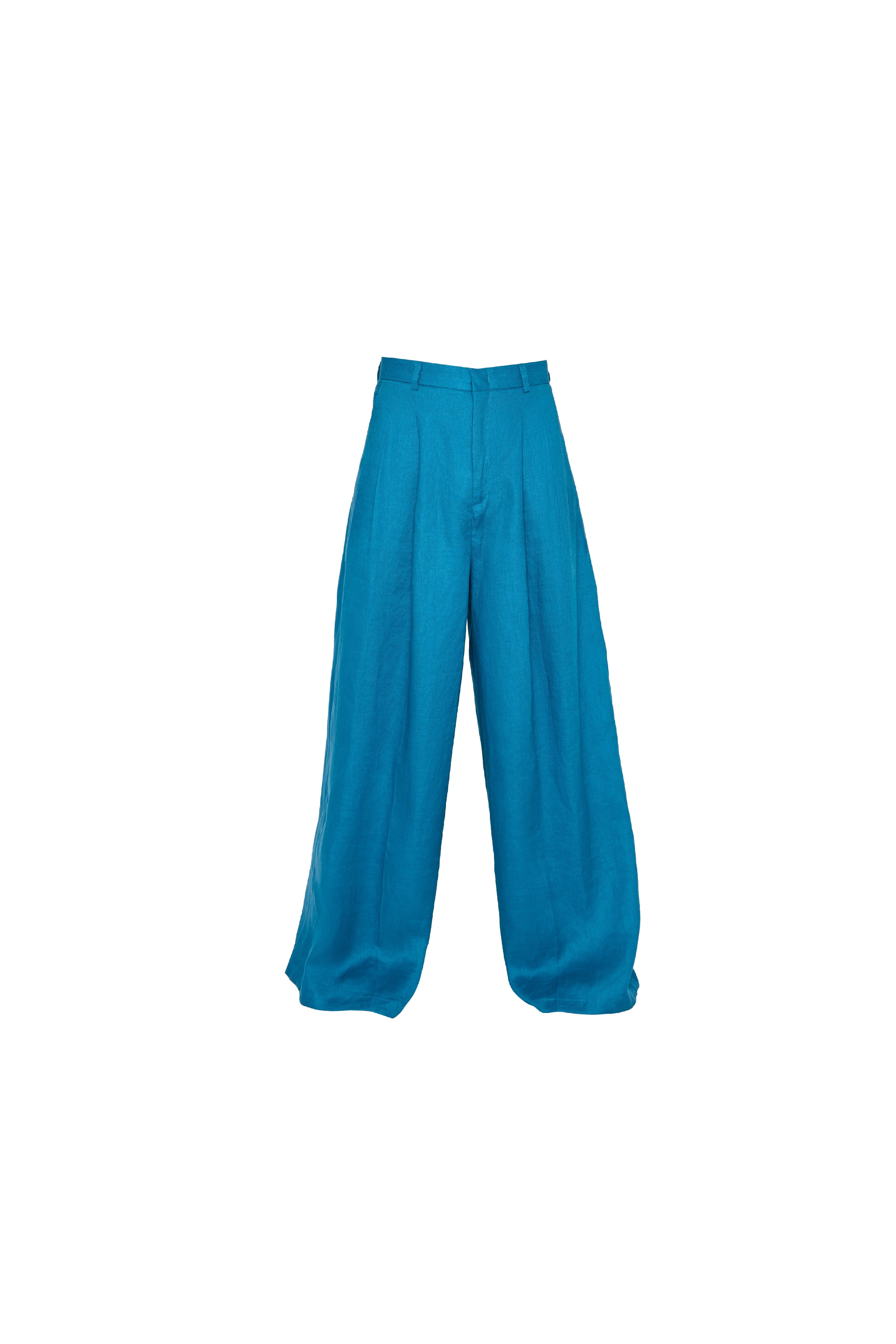 Blue Linen Pants